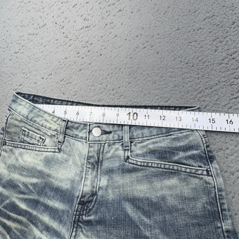 Levis SilverTab Shorts Womens 5 28 Waist Blue Denim Jorts Acid Wash Y2K Low Rise